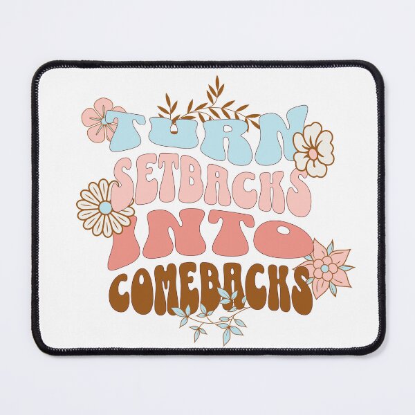 Item preview, Turn Setbacks into Comebacks, Retro Vibe, Motivational designed and sold by LivingFullofFun.