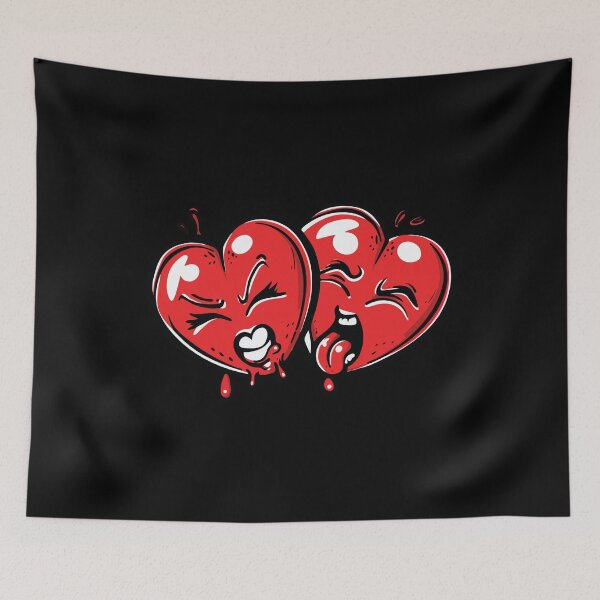 Item preview, Two Hearts - Love Valentine's Day Lover Couple  Cute Funny designed and sold by TheRealmWithin.