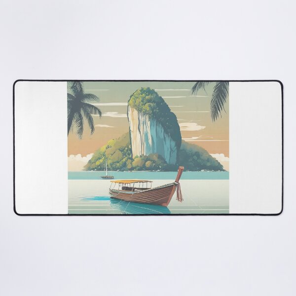 Item preview, Minimal Retro Idyllic Phuket in Thailand - Vintage Travel Poster Style" designed and sold by pod24.