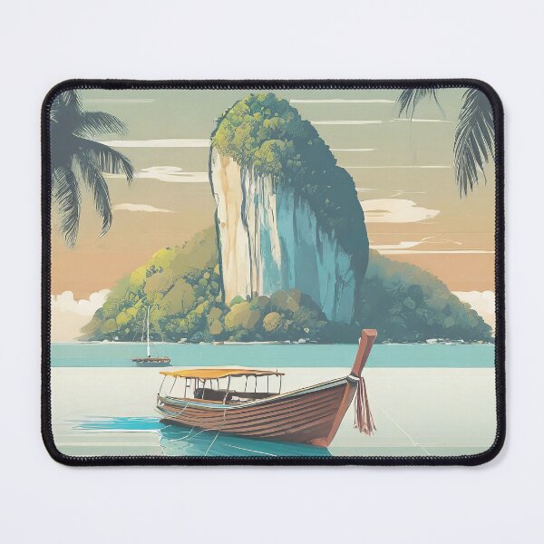 Item preview, Minimal Retro Idyllic Phuket in Thailand - Vintage Travel Poster Style" designed and sold by pod24.