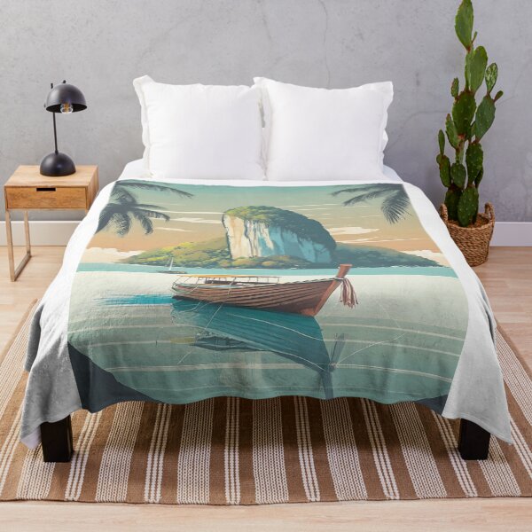 Item preview, Minimal Retro Idyllic Phuket in Thailand - Vintage Travel Poster Style" designed and sold by pod24.