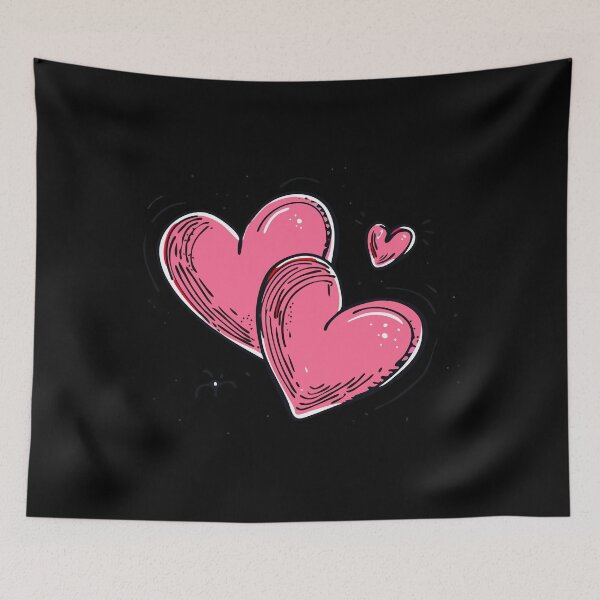 Item preview, Two Hearts - Love Valentine's Day Lover Couple  Cute Funny designed and sold by TheRealmWithin.