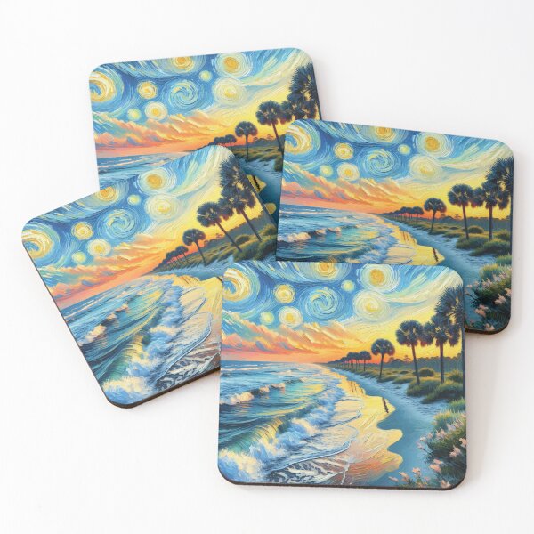 Item preview, Golden Beach with Swirling Sky designed and sold by Michelle Tangires.