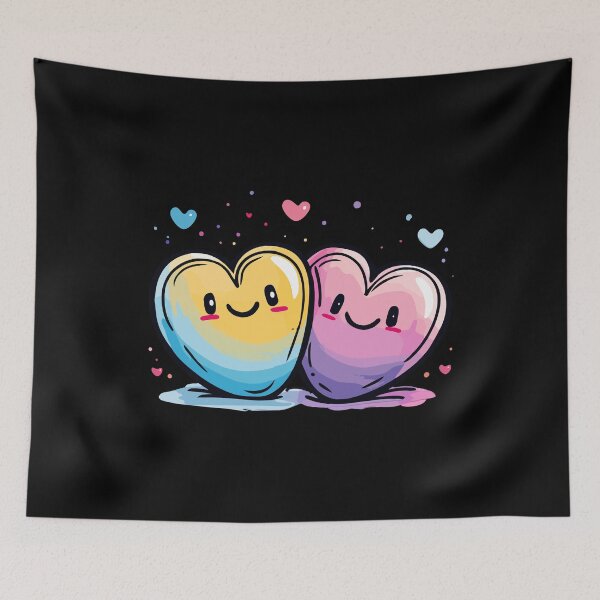 Item preview, Two Hearts - Love Valentine's Day Lover Couple  Cute Funny designed and sold by TheRealmWithin.