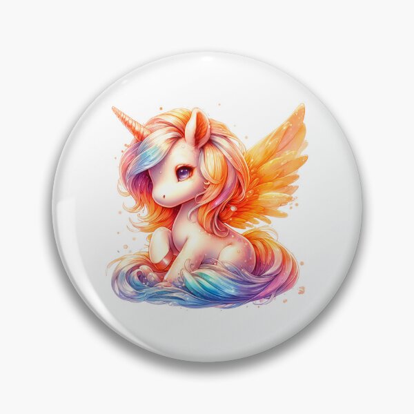 Item preview, Orange Flying Rainbow Unicorn V2 designed and sold by CHIBI_POPZ.
