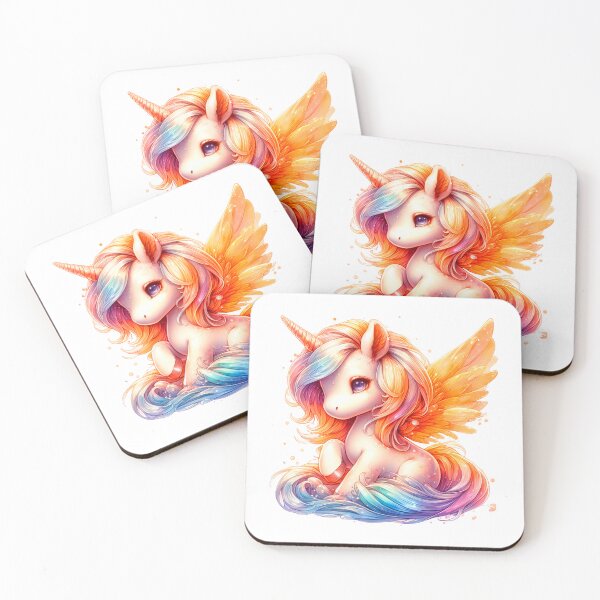 Item preview, Orange Flying Rainbow Unicorn V2 designed and sold by CHIBI_POPZ.