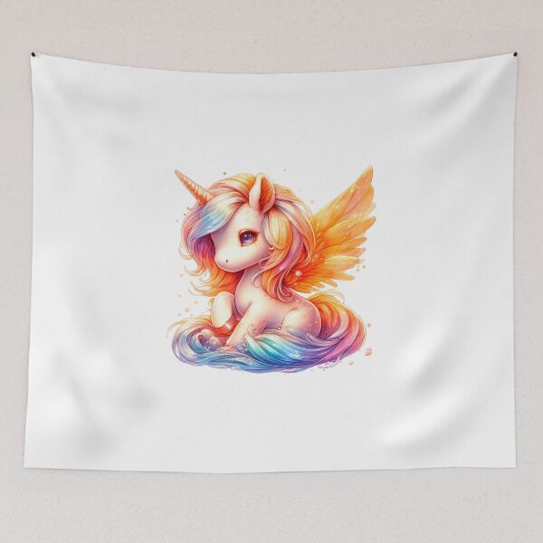 Item preview, Orange Flying Rainbow Unicorn V2 designed and sold by CHIBI_POPZ.