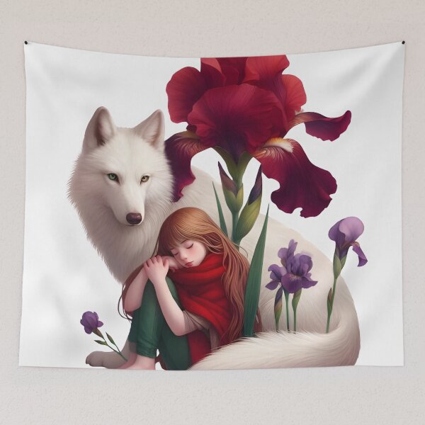 Item preview, Little Girl with Her Domestic Animal designed and sold by KookyStudioArt.