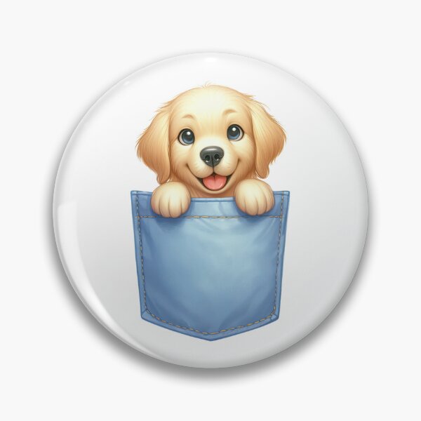 Item preview, Golden Retriever Dog In Pocket designed and sold by BerryBlaze.
