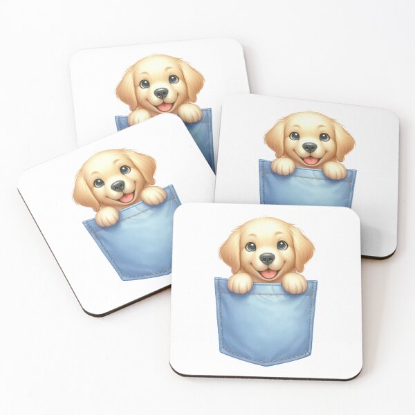 Item preview, Golden Retriever Dog In Pocket designed and sold by BerryBlaze.