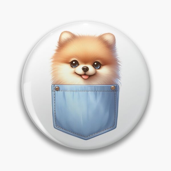 Item preview, Pomeranian Dog In Pocket designed and sold by BerryBlaze.