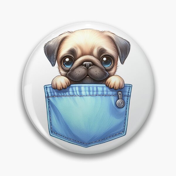 Item preview, Pug Dog In Pocket designed and sold by BerryBlaze.