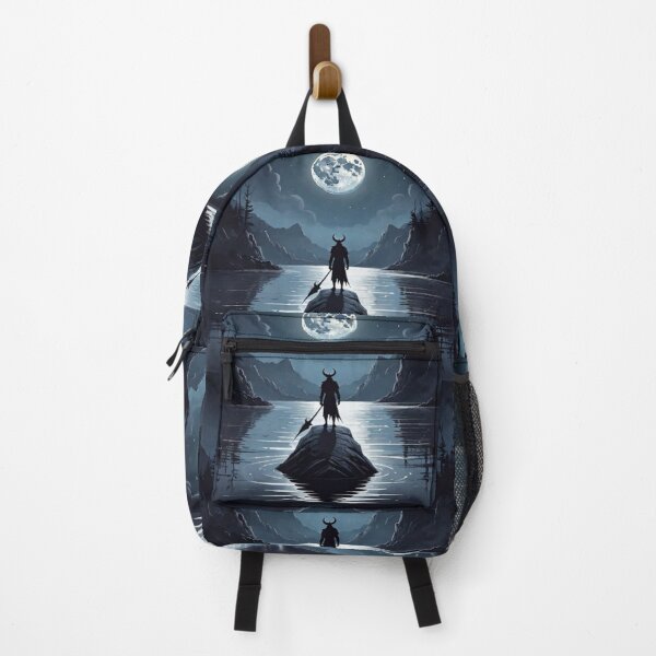 Item preview, A devil in black facing the moon in the lake designed and sold by ARTofBito.