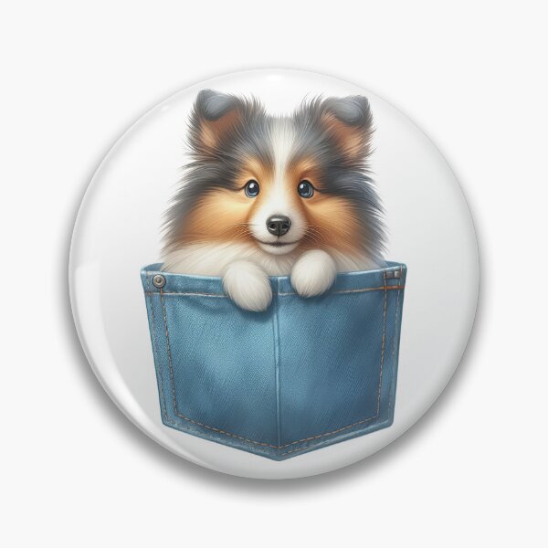 Item preview, Shetland Sheepdog Dog In Pocket designed and sold by BerryBlaze.