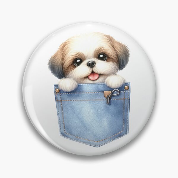 Item preview, Shih Tzu Dog In Pocket designed and sold by BerryBlaze.