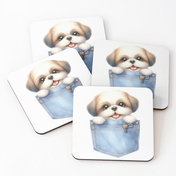 Item preview, Shih Tzu Dog In Pocket designed and sold by BerryBlaze.