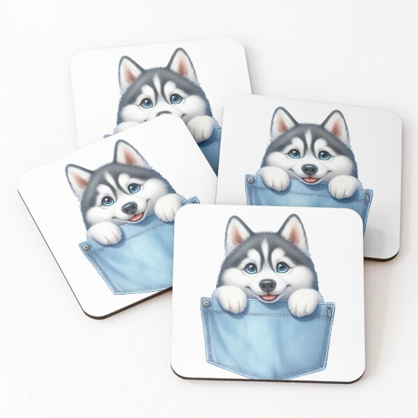 Item preview, Siberian Husky Dog In Pocket designed and sold by BerryBlaze.
