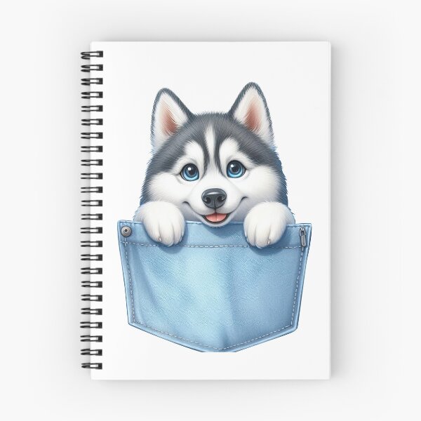 Item preview, Siberian Husky Dog In Pocket designed and sold by BerryBlaze.