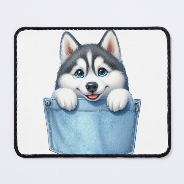 Item preview, Siberian Husky Dog In Pocket designed and sold by BerryBlaze.