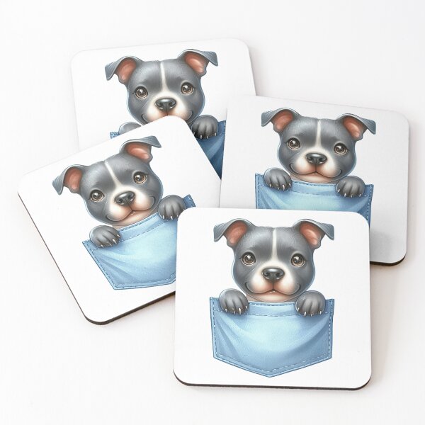 Item preview, Staffordshire Bull Terrier Dog In Pocket designed and sold by BerryBlaze.