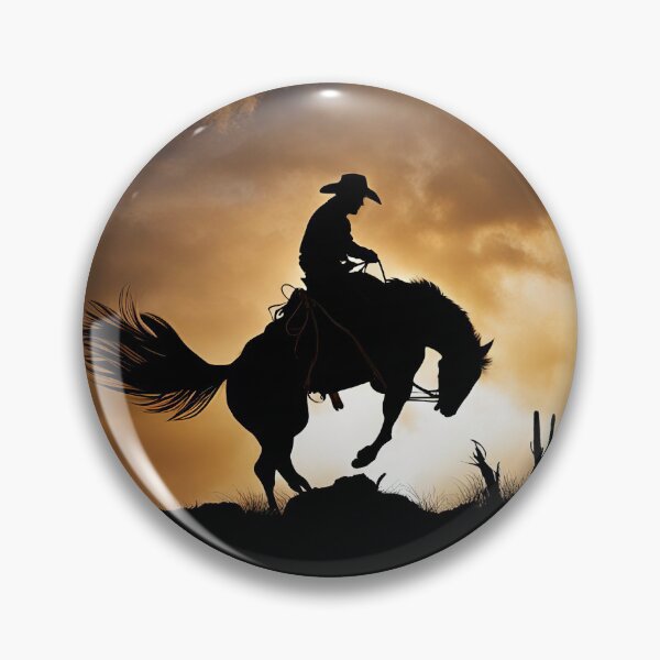 Item preview, Cowboy Bucking Horse Desert Scene Country Western designed and sold by Stephanie Laird.