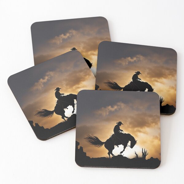 Item preview, Cowboy Bucking Horse Desert Scene Country Western designed and sold by Stephanie Laird.