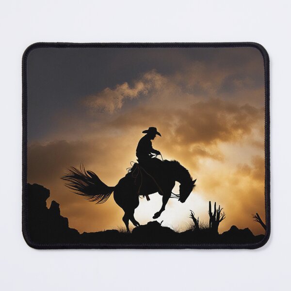 Item preview, Cowboy Bucking Horse Desert Scene Country Western designed and sold by Stephanie Laird.