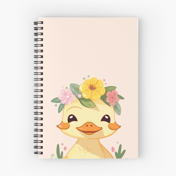 Item preview, a cute duckling with flower crown designed and sold by PandaKunst.