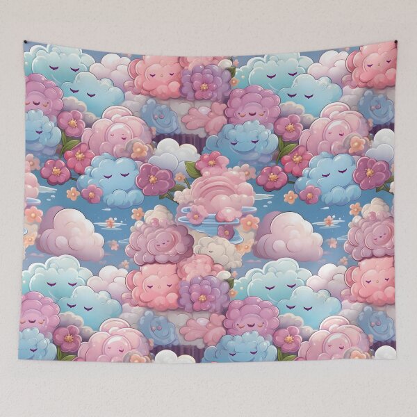 Item preview, clouds with flowers in the sky, clouds in the sky,  clouds and stars in the sky designed and sold by PRYMULLART.