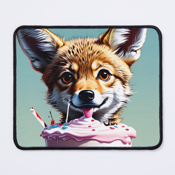 Item preview, Lovely Baby Coyote With A Milkshake designed and sold by TheArtOfPat.