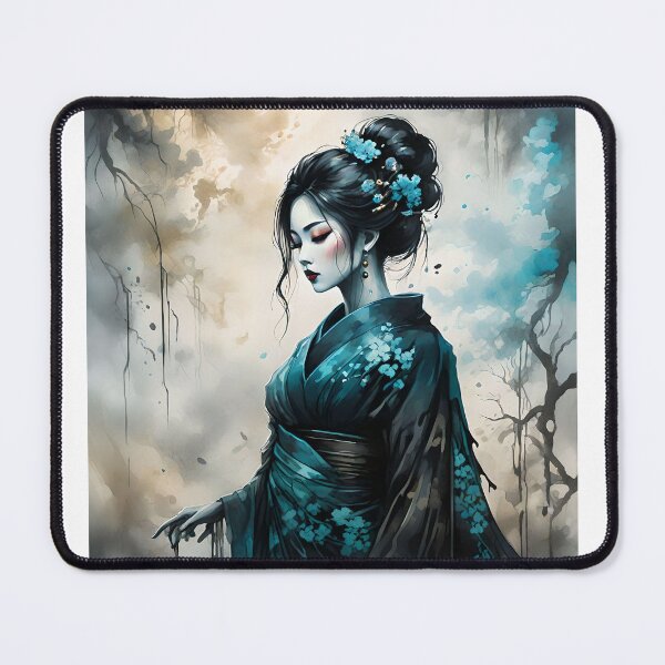 Item preview, Japanese Geisha Girl Alcohol Ink Art designed and sold by souleye.