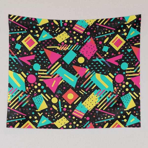 Item preview, 90s Retro Pattern - Funky Neons designed and sold by fabinthelab.