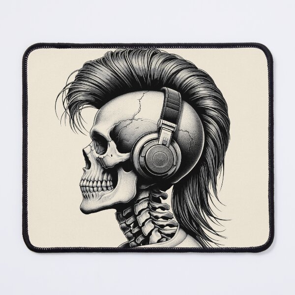 Item preview, Skull wearing Headphones #27 designed and sold by elektronen.