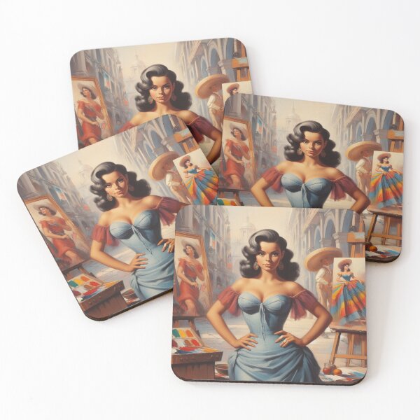 Item preview, A Beautiful Latina Woman In A Blue Dress designed and sold by LindaV44.
