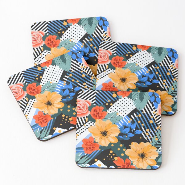 Item preview, 90s Retro Pattern - Funky Florals designed and sold by fabinthelab.