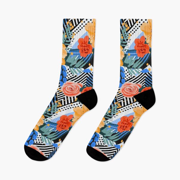 Item preview, 90s Retro Pattern - Funky Florals designed and sold by fabinthelab.