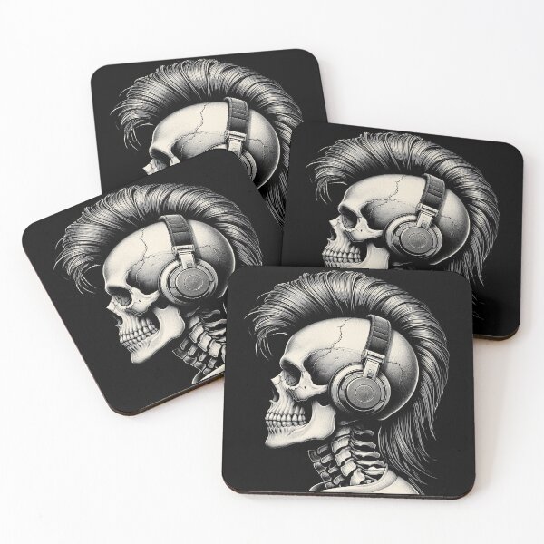 Item preview, Skull wearing Headphones #27 [Black] designed and sold by elektronen.