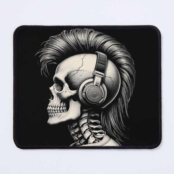 Item preview, Skull wearing Headphones #27 [Black] designed and sold by elektronen.