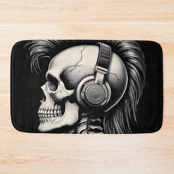 Item preview, Skull wearing Headphones #27 [Black] designed and sold by elektronen.