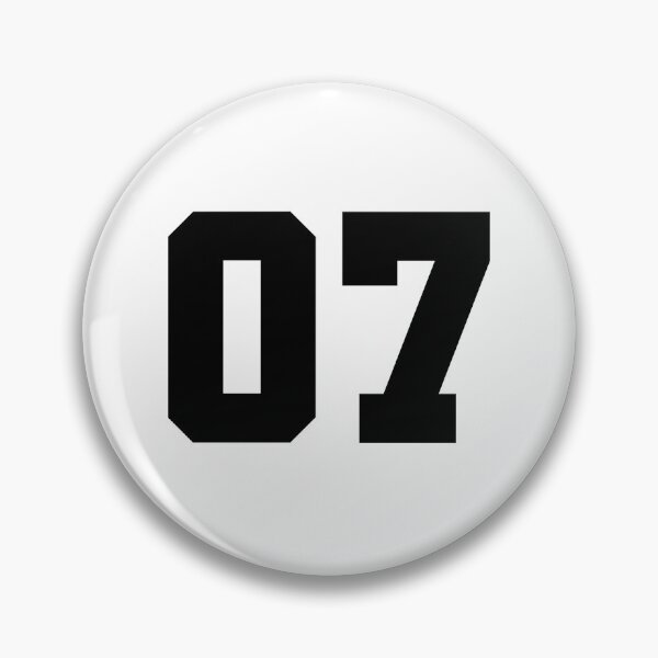 Item preview, 07, zero seven, black, soccer league designed and sold by Numbers-Art.