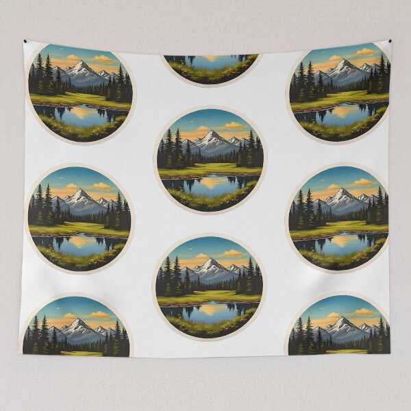 Item preview, River and mountains under sunset #5# designed and sold by Digistorma.