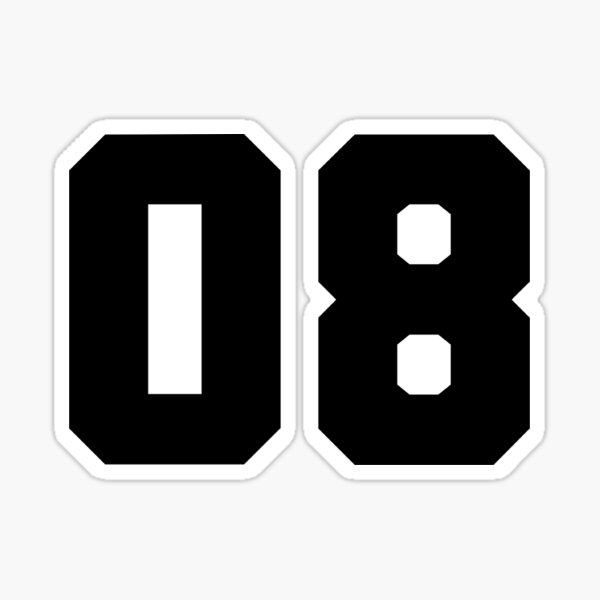 Number 08 Stickers for Sale | Redbubble