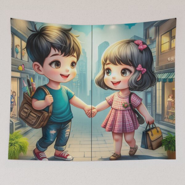 Aperçu de l'œuvre Mignon, garçon fille Clipart créée et vendue par LindaV44.