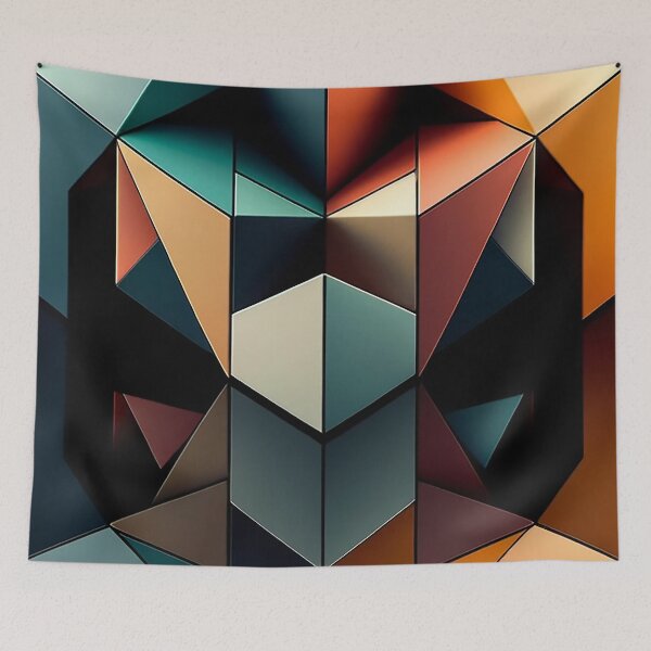 Item preview, Colorful Geometric Abstract Cube designed and sold by johnnycreidy.