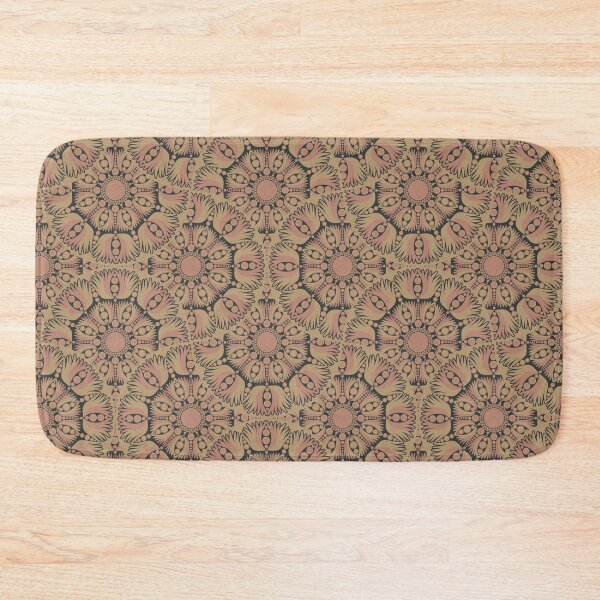 Item preview, Mindful Lotus Royal Circle Dot Mandala Mirrored Scallop Pattern designed and sold by Triplicate Limited.