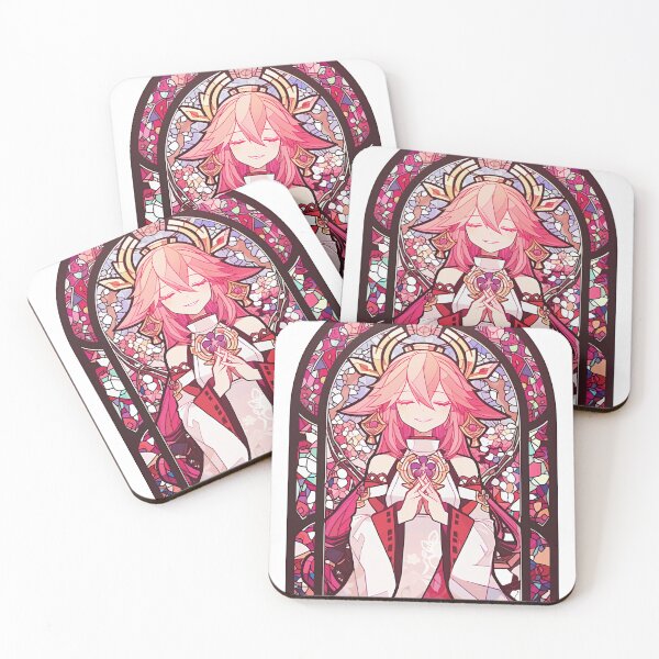 Item preview, Stained Glass Yae Miko designed and sold by SchellStation.