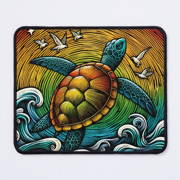 Item preview, Rainbow Scratch Draw Art - The sea turtle designed and sold by digital.stickerperso.com.