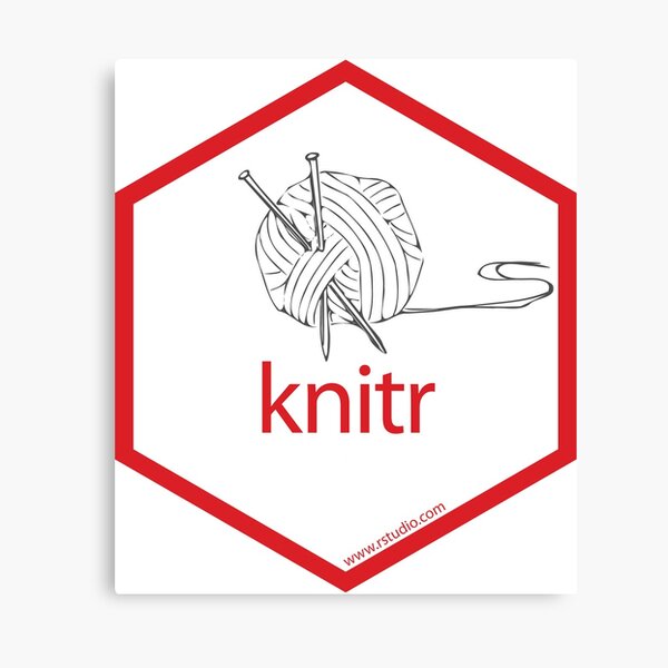 knitr hex logo Canvas Print