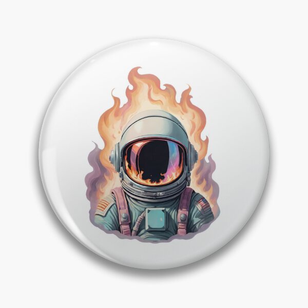 Artikelvorschau, Raumfahrer in Flammen, brennender Astronaut entworfen und verkauft von EtherealDesires.