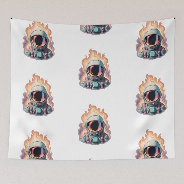 Item preview, Spaceman in flames, burning astronaut designed and sold by EtherealDesires.